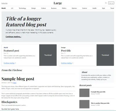 blog bootstrap